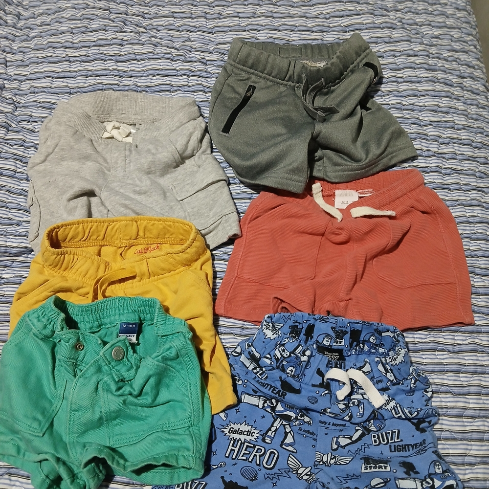 Kids Shorts in Green, Coral, Yellow, Gray, Teal, Blue